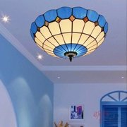 简约现代书房儿童房，卧室餐厅客厅地中海，风格蓝色玻璃吸顶灯具