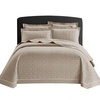欧式夹棉纯色床盖单件三件套全棉，绗缝被床罩床单高档纯棉床品铺盖
