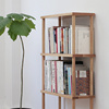窄日式橡木实木置物架落地书架，夹缝儿童木质书柜极窄层架薄柜窄柜