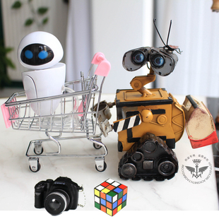 手工铁艺 WALL-E瓦力机器人总动员 伊娃EVE手办模型 车载香水摆件