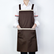 韩版时尚大码工作服厨房，餐厅罩衣涤棉围裙成人，男女士定制logo印字