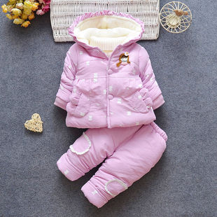 半岁女宝宝冬装棉袄外套洋气，衣服婴儿棉衣套装公主加厚冬季二件套