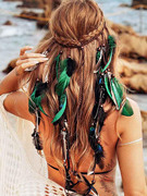 非洲复古民族风发带印第安人羽毛，流苏发饰野人原始表演道具头饰