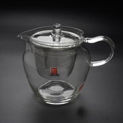 一屋窑花茶壶耐热玻璃壶五金网壶菊花壶不掉盖壶茶具家用加厚壶