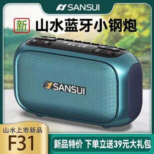 sansui山水31便携蓝牙插卡音箱收音机音响低音，炫彩灯太极拳户外