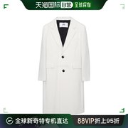 韩国直邮ami白色大衣女，毛呢外套高级感气质中长款宽松直筒