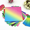 彩虹渐变正方形折纸双面星空，印花儿童彩纸，叠千纸鹤爱心手工纸材料