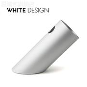 whitedesign创意金属倾斜铝合金，圆柱笔筒简洁桌面收纳办公室