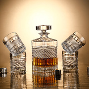 洋酒酒杯雕花古典樽欧式酒水晶玻璃烈威士忌套装套装酒杯杯子酒具