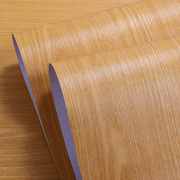 加厚深黄木纹家具翻新贴膜桌面防水自粘贴纸木纹背景仿实木装饰贴