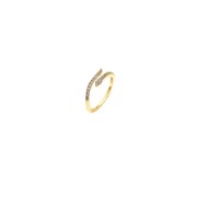 高级感轻奢满钻素圈蛇形戒指女小众设计食指环开口可调节时尚个性