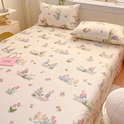 可爱儿童纯棉床单单件全棉100宿舍单人被单床笠1.5米枕套2三件套
