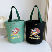 时尚女包水桶包帆布包饭盒袋子，手提包小包休闲便当，包定制(包定制)印刷logo