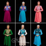 蒙古服装女士连衣裙立领，春夏民族风蒙古元素，时尚蒙古袍日常装