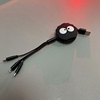 黑色液态三合一 1米+黑色小煤球适用苹果数据线车载充电宝快充一拖三可爱适用华为适用小米收纳短便携充电