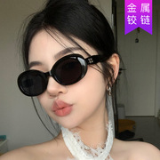 日本顶奢coopkoop椭圆y2k白色墨镜女欧美个性街拍眼镜法式