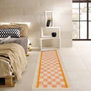 仿羊绒卡通棋盘格家用卧室，长条地毯现代简约客厅茶几毯床前毯ins