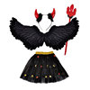 六一儿童节黑色恶魔翅膀，道具天使羽毛翅膀，背饰cosplay舞台秀表演