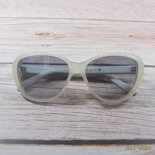 小马哥时尚猫眼款，女性板材太阳眼镜墨镜，太阳镜乳白色mmj366