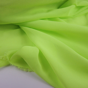 服装布料荧光绿色柔软珍珠雪纺，略透长短裙连衣裙衬衫套装面料