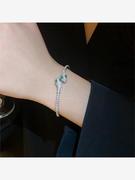 镶钻锆石蛇形开口手镯韩国轻奢设计感手环时尚，气质高级感手饰