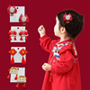 红色女宝宝周岁头饰婴儿汉服周发夹新年发饰女童中国风旗袍小夹子