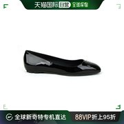 香港直邮salvatoreferragamo菲拉格慕黑色，女士漆皮平底船鞋