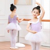 夏季女童连体演出服芭蕾舞衣紫色民族舞无袖蝴蝶公主儿童舞蹈服