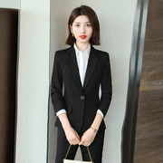 职业西装套装女士黑色西服套裤酒店经理工装商务正装销售大码制服