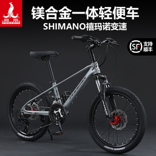 上海凤凰儿童自行车20/22/24寸镁合金一体轮变速山地车小学生单车