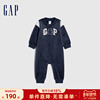 Gap婴儿秋冬季LOGO天鹅绒一体式连体衣儿童装外出服795636
