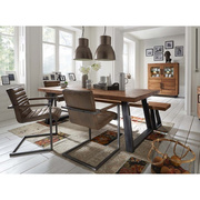 loft美式复古实木餐桌铁艺，简约电脑桌书桌，办公桌会议桌长桌写字台