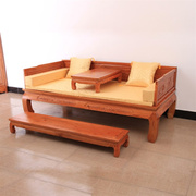 定制实木罗汉床现代简约客厅沙发，躺椅小户型中式仿古贵妃榆木禅意