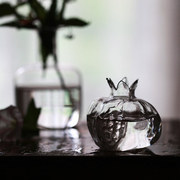 日式迷你小石榴玻璃花瓶 手工花器 手作小玻璃瓶桌面花器zakka