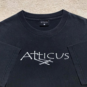 atticus简单时尚男装圆领短袖，减龄港风vingate潮流，夏季宽松t恤男