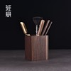 班意 黑檀木六君子组合套装铜边创意设计实木茶具配件茶艺茶道