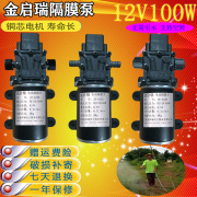 12v100w自吸泵增压抽水增压微型隔膜泵，农用喷雾器直流高压洗车泵