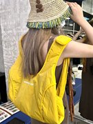 2023秋冬慵懒风可爱黄色，大容量双肩包多用式背包学生上课书包