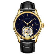 高档皮带机械手表镂空士，手表真名表品牌，瑞士防水男时尚陀飞轮