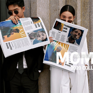 2020复古报纸婚纱摄影道具影楼街旅拍创意手拿潮流英文杂志书