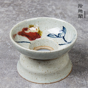 手绘陶瓷茶漏复古釉里红青花瓷滤茶器创意茶隔茶叶过滤网茶道零配