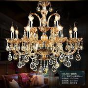 欧式蜡烛水晶吊灯现代简约餐厅卧室灯具，美式奢华大气家用灯饰