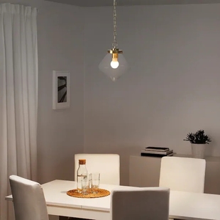 宜家沃特欢 吊灯 透明玻璃/菱形简约耐用欧式 客厅 卧室