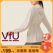 VfU运动外套女秋季薄款瑜伽服跑步健身训练罩衫透气户外上衣宽松