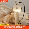 欧式台灯卧室床头灯现代简约网红创意遥控小夜灯，房间客厅书房控制