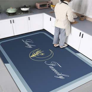 硅藻泥厨房地垫防滑防油吸水脚垫，家用耐脏免洗可擦地毯防污可定制