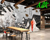 大型3d复古江南徽派民居建筑破旧水泥背景墙壁纸餐厅酒吧墙布壁画