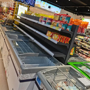 双面冰箱超市货架上方货架便利店雪糕置物架展示架冰柜饮料商用