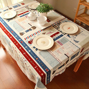 zakka风格桌布布艺，卡卡旅行棉麻台布地中海，盖布韩式餐桌布茶几桌