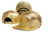 金色棒球帽男女通用帽子金属，标皮扣大码嘻哈说唱hiphop时尚土豪金